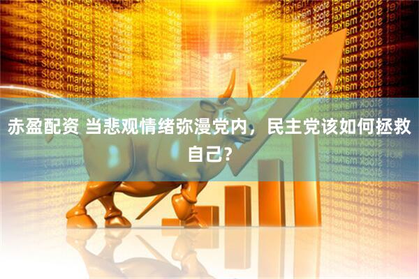 赤盈配资 当悲观情绪弥漫党内，民主党该如何拯救自己？