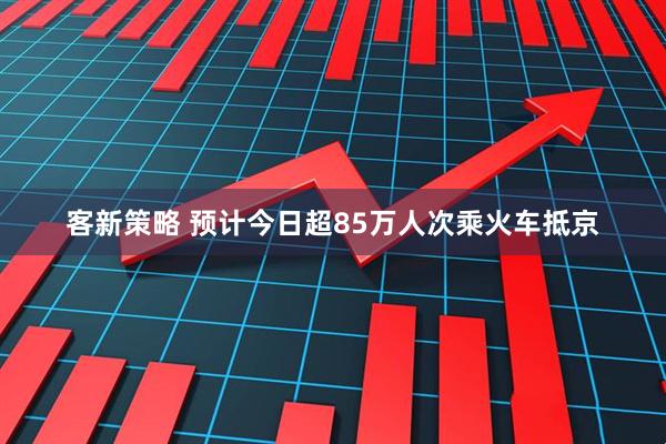 客新策略 预计今日超85万人次乘火车抵京
